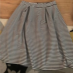 Black and white striped skirt